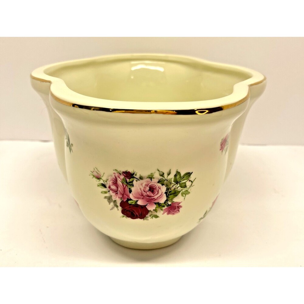 Formalities by Baum Bros Victorian Rose Large Scalloped Oval Bowl 11x8x5.5"-VTG - Picture 5 of 13